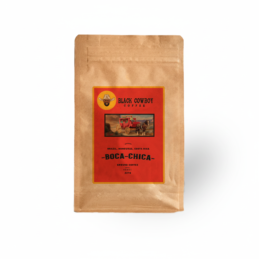 BLACK COWBOY COFFEE- BOCA-CHICA House Blend No1 - 250g Whole Beans