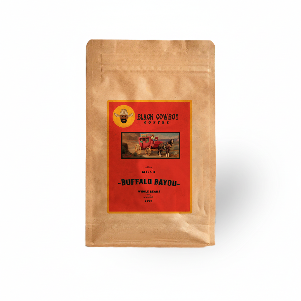BLACK COWBOY COFFEE- BUFFALO BAYOU House Blend No2 - 250g Whole Beans